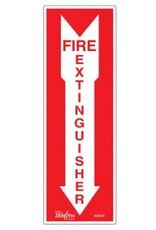 Fire Extinguisher Sign, Vinyl, 12"x4"