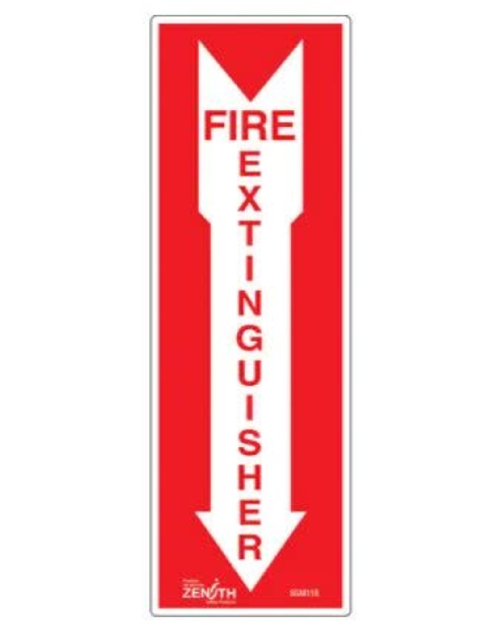 Fire Extinguisher Sign, Vinyl, 12"x4"