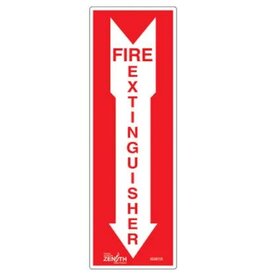 Fire Extinguisher Sign, Vinyl, 12"x4"