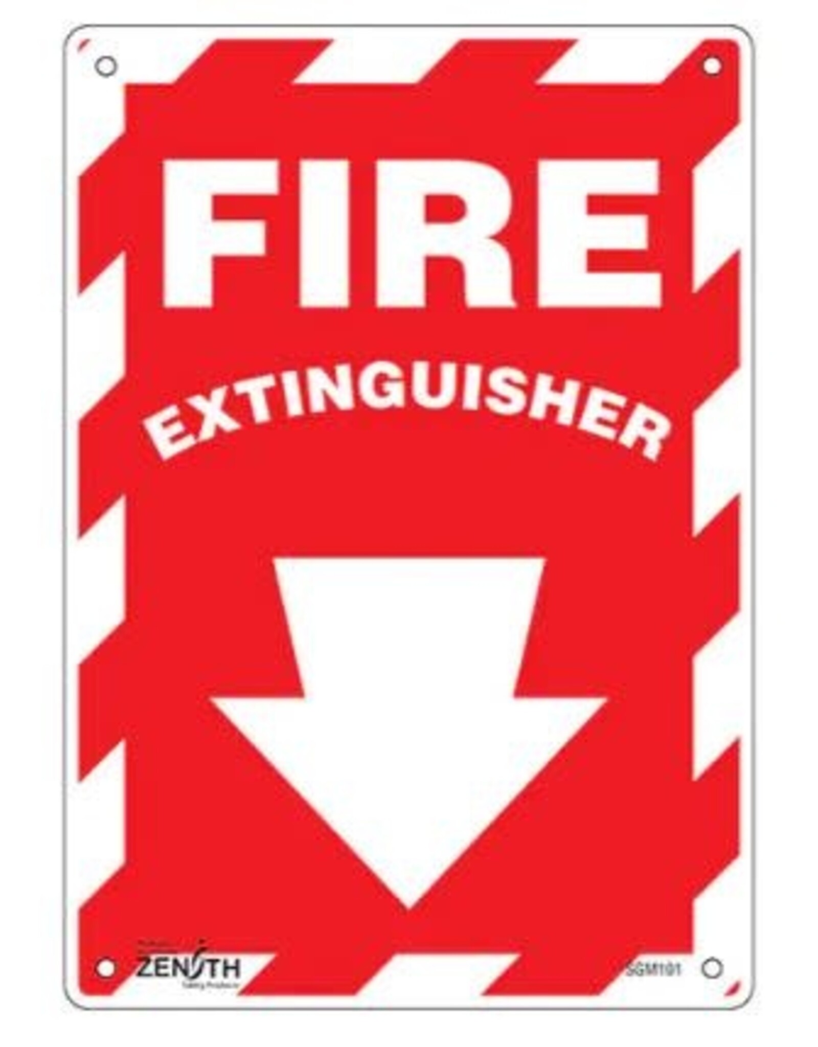 Fire Extinguisher Sign, Plastic, 7" x 10"