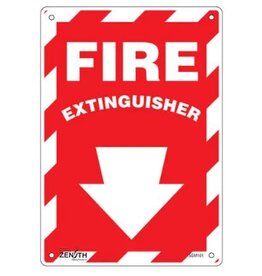 Fire Extinguisher Sign, Plastic, 7" x 10"