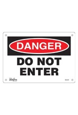 Danger, Do Not Enter Sign, Plastic 7" x 10"