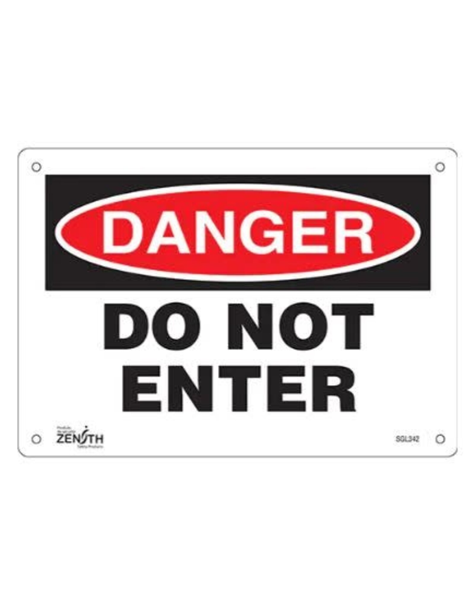 Danger, Do Not Enter Sign, Plastic 7" x 10"