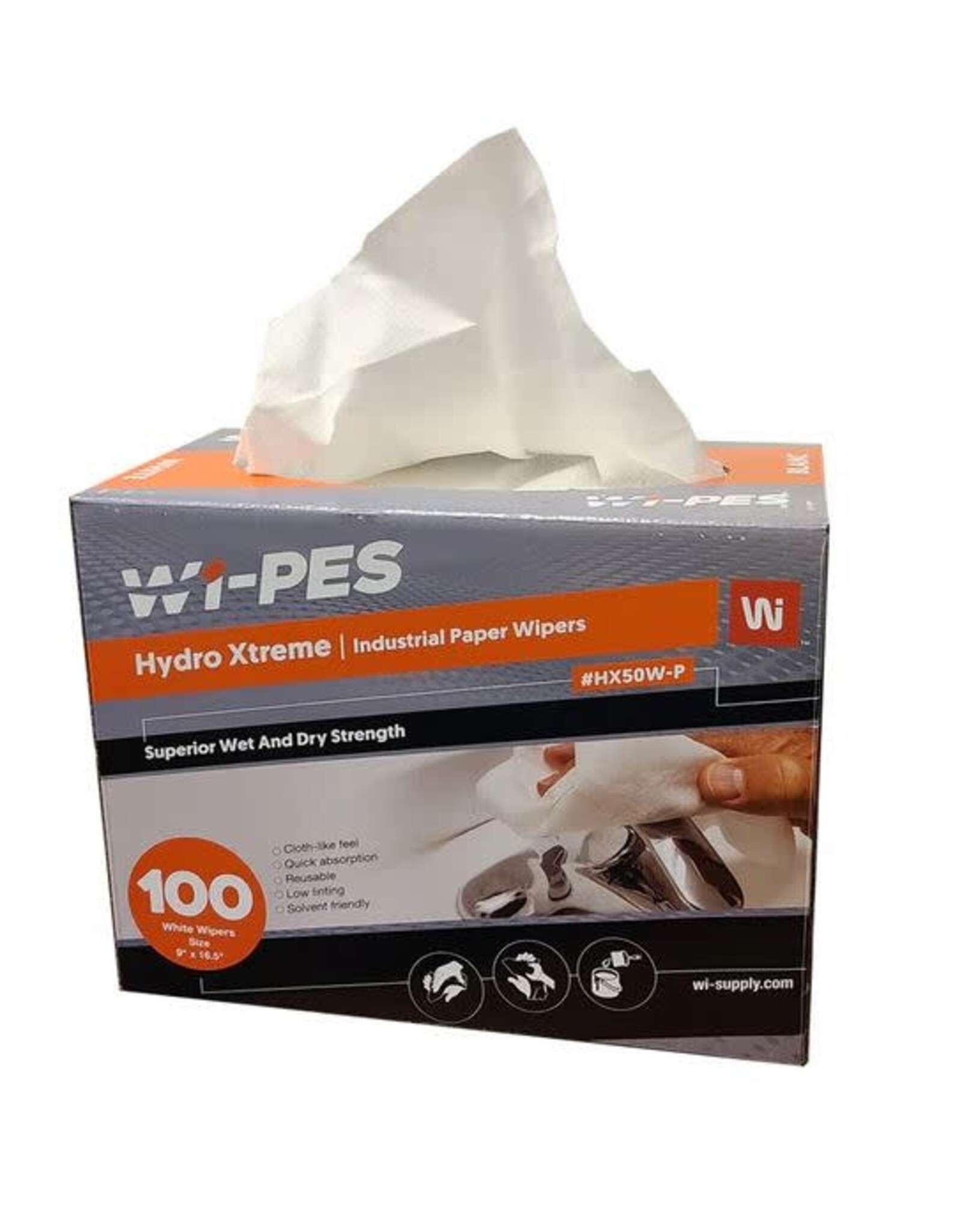 Wipeco Wipeco Hydro Xtreme Wipers, 9" x 16", 100/Box