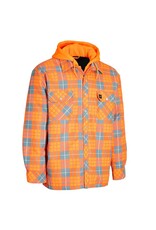 Forcefield Buffalo Plaid Lined Work Shirt w/Hood