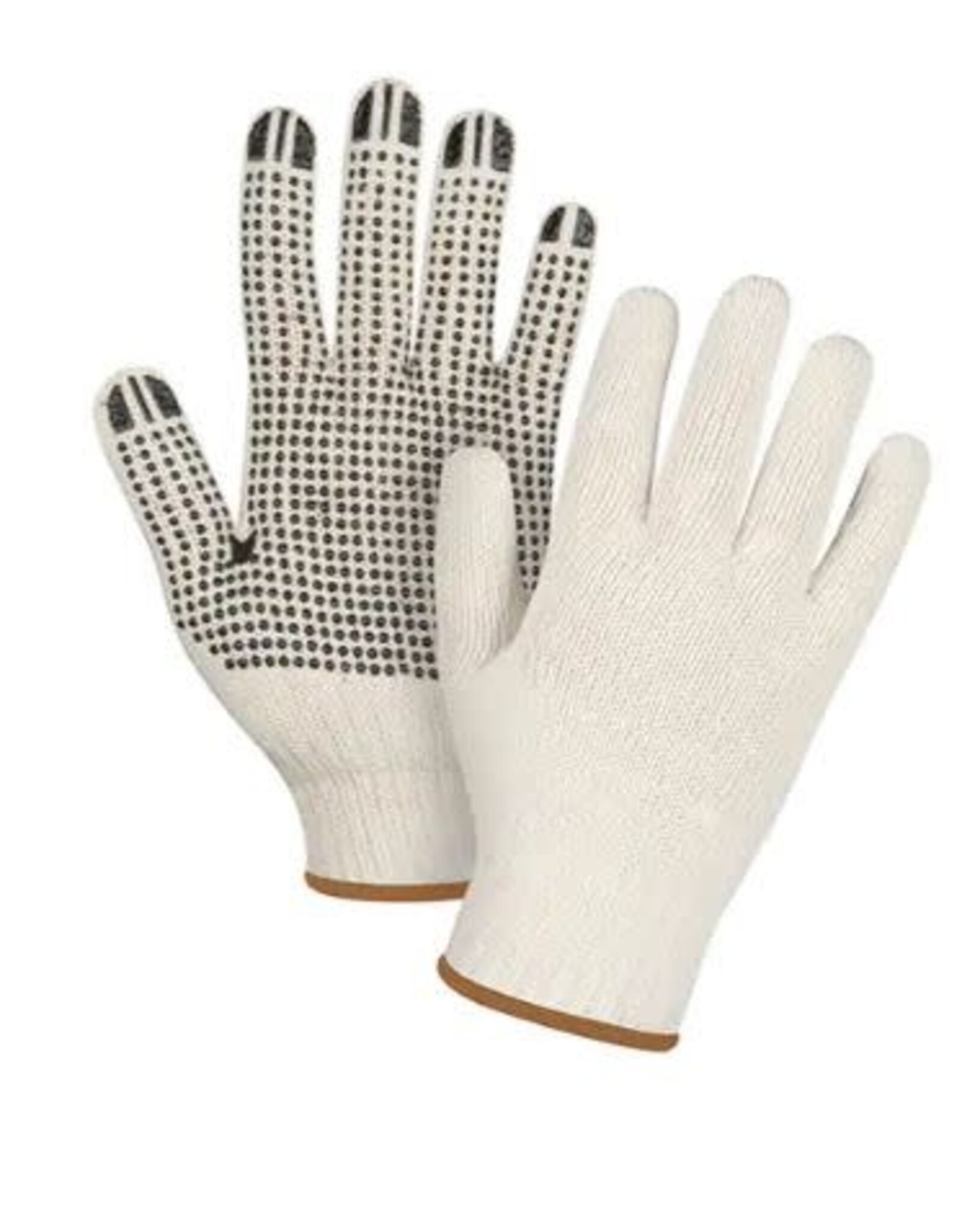 String Knit Liner Glove w/Dotted Palms