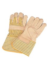 Grain Cowhide Fitters Glove, Ext. Rubberized Cuff, L