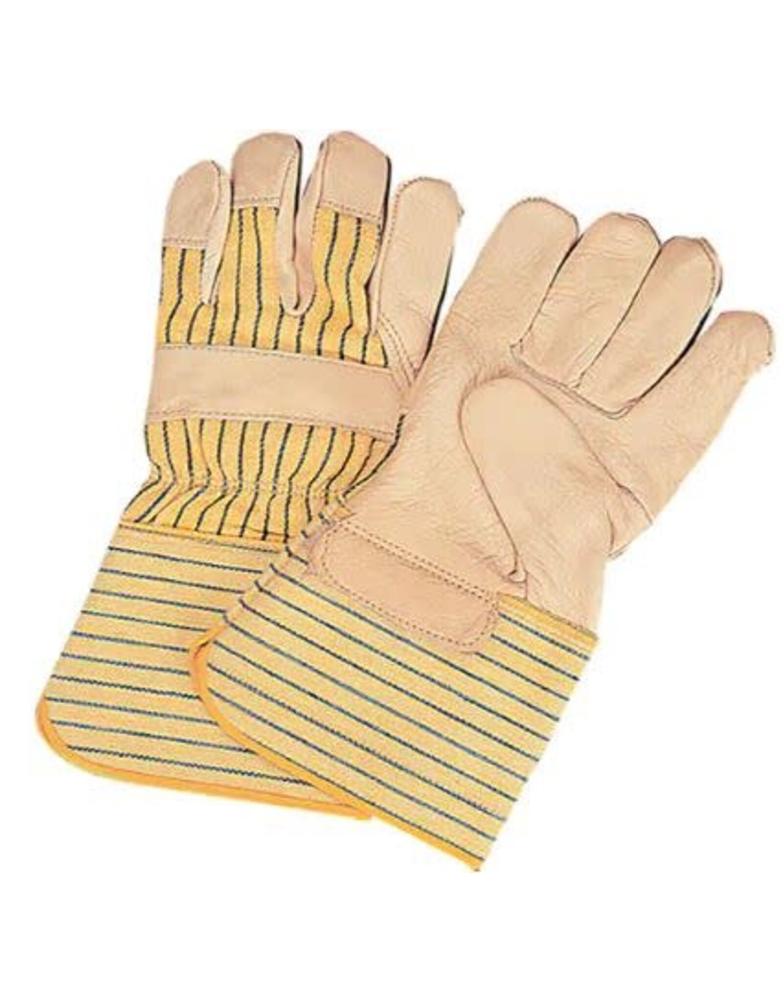 Grain Cowhide Fitters Glove, Ext. Rubberized Cuff, L