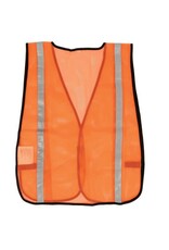 Mesh Traffic Safety Vest, One Size, Orange