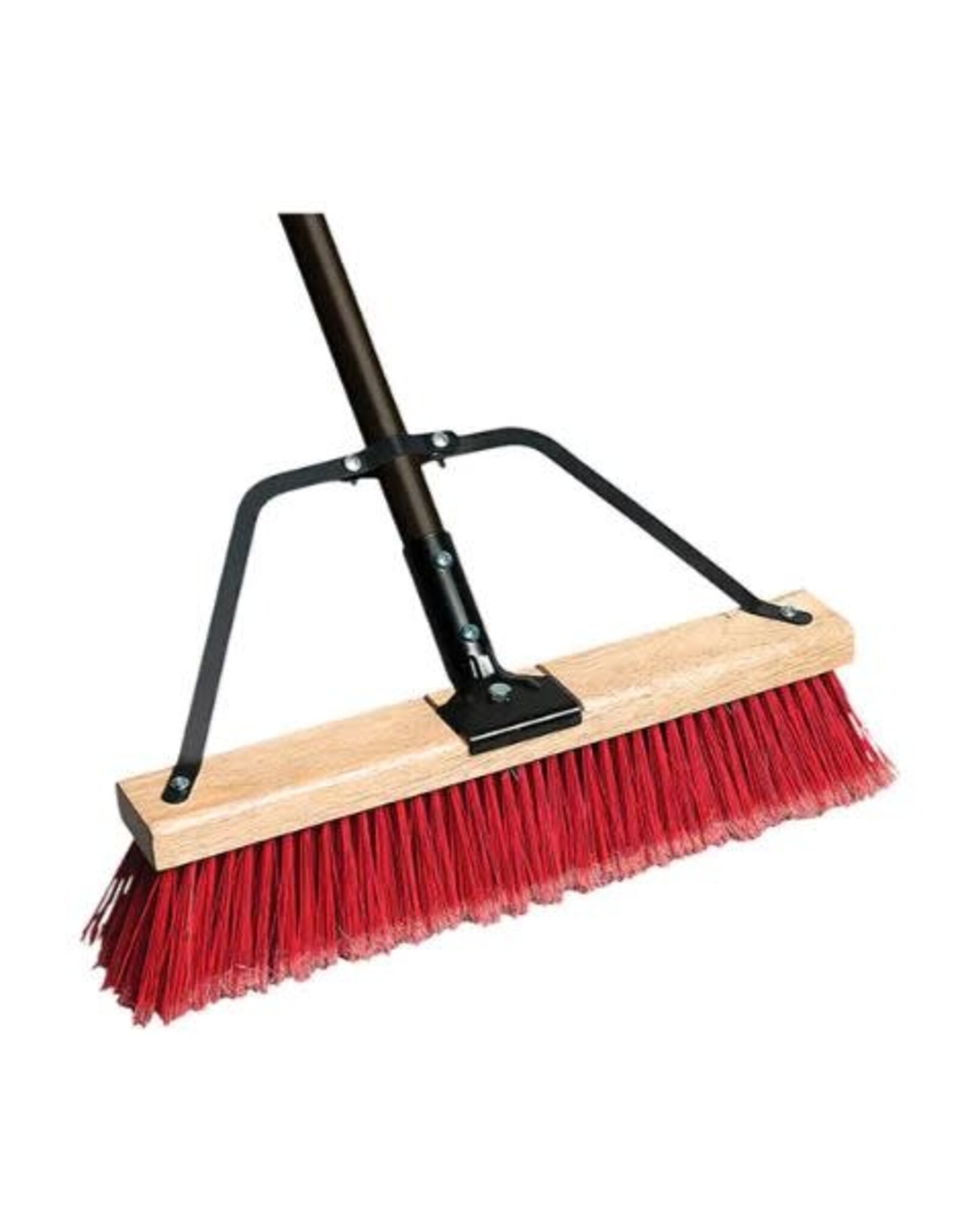 M2 Pro Ryno Push Broom, Medium/Red, 24" w/Brace