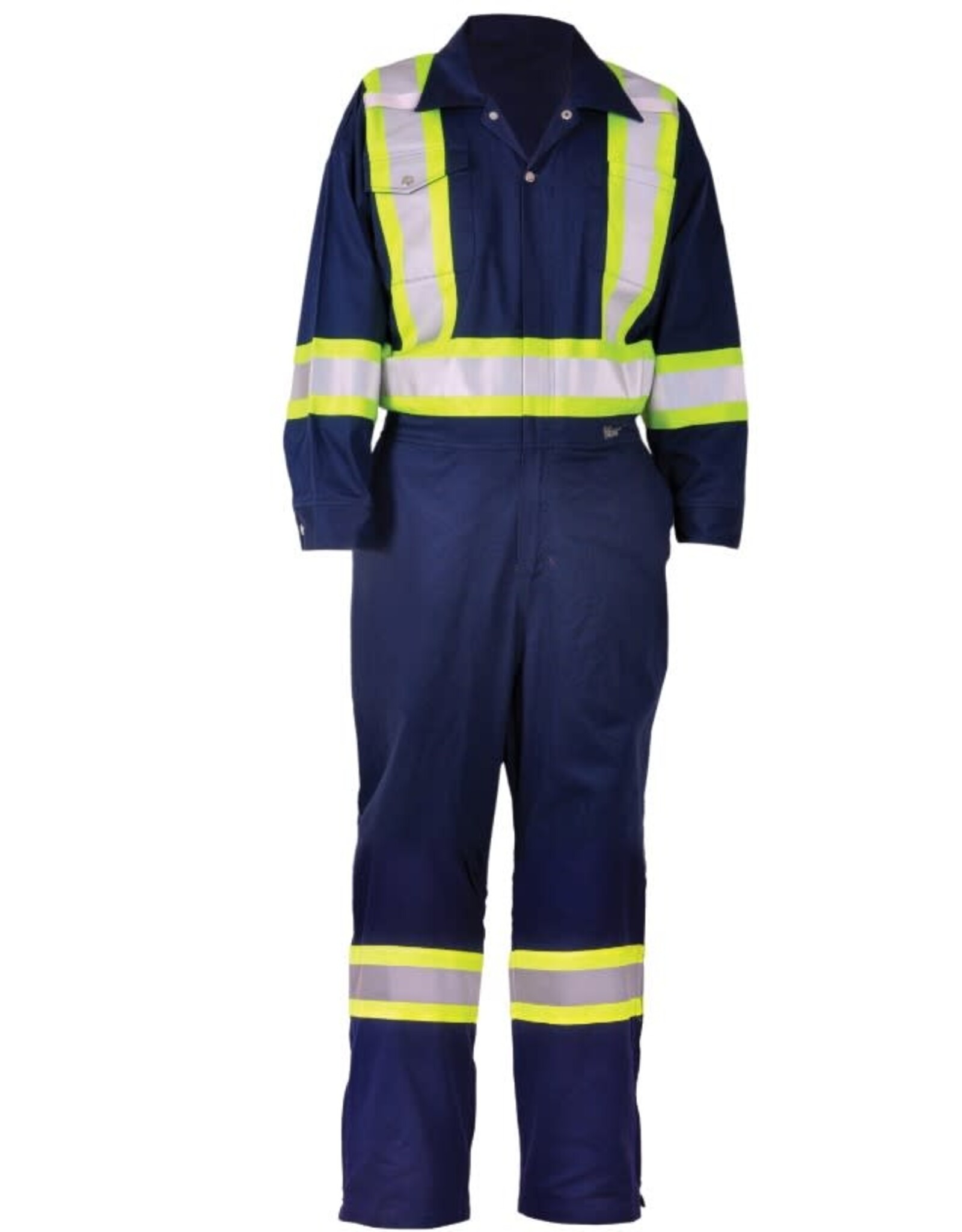 Viking 8oz Coveralls w/4" Vi-brance Safety Stripes- Navy