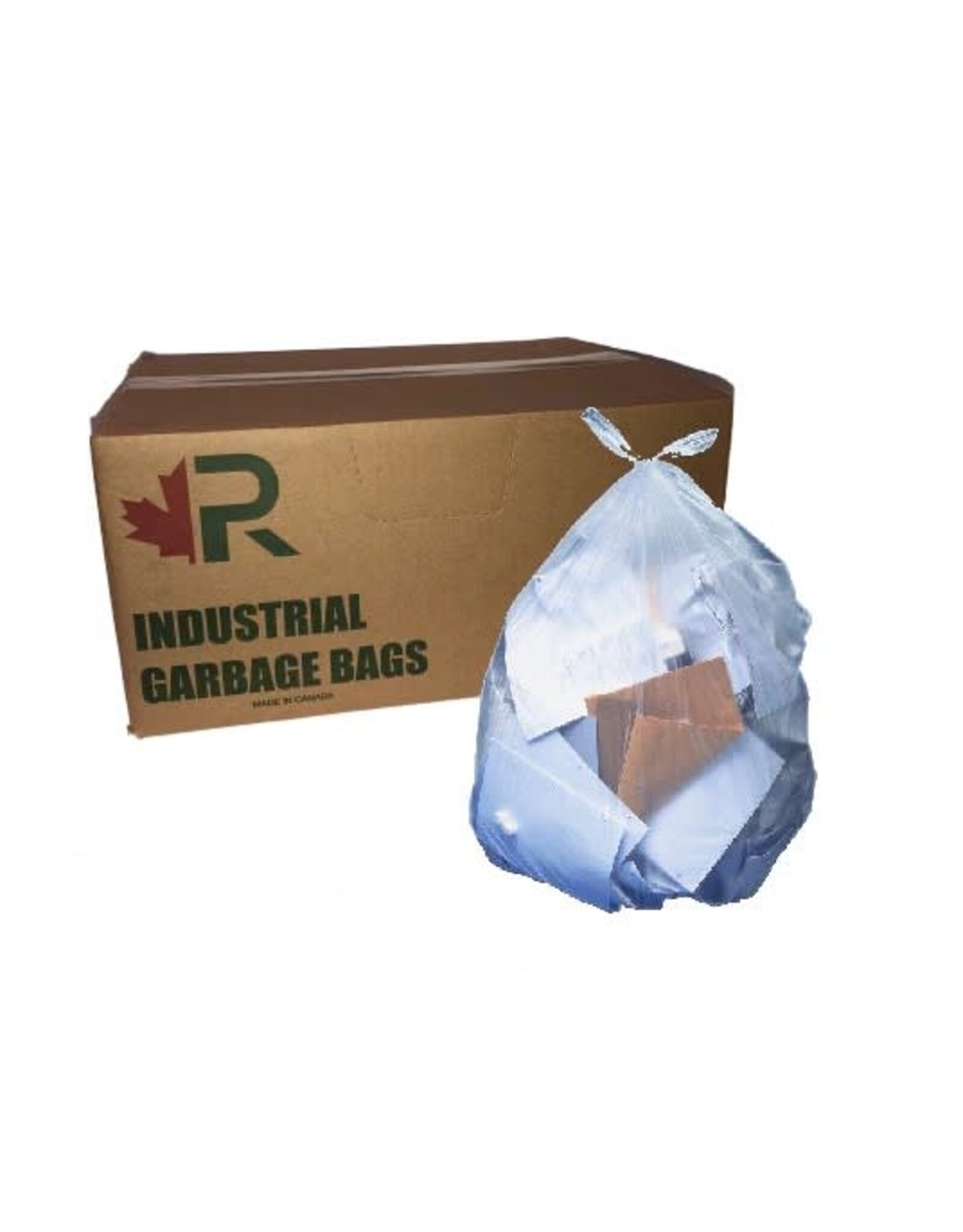 Roberts 35x50 Garbage Bags, Clear/Strong, 125/C