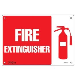 Fire Extinguisher Sign, 7 x 10, Plastic