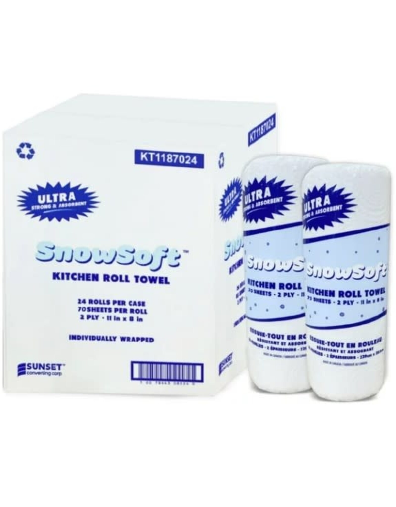 Snowsoft Kitchen Towel, 24 Rolls/Case