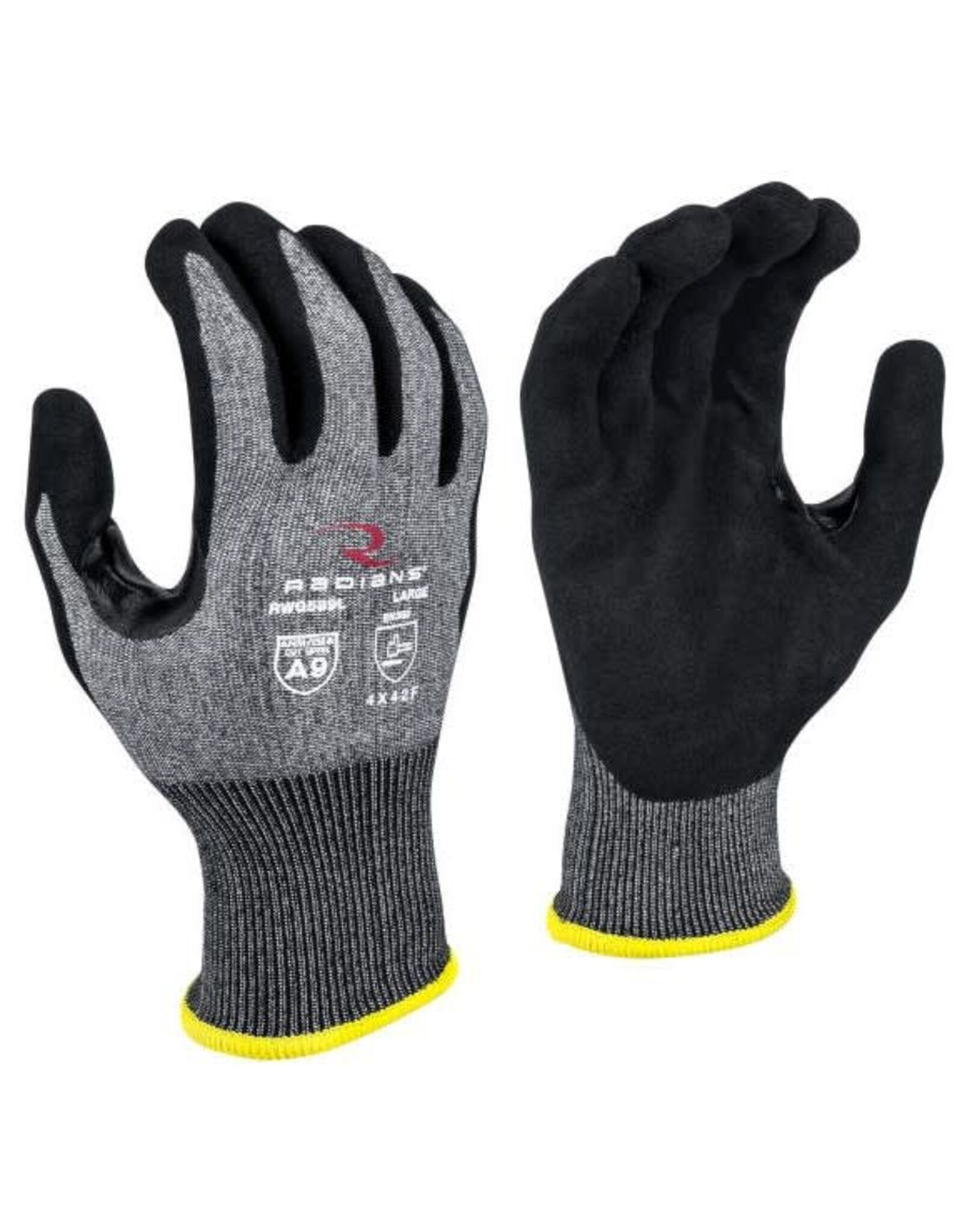Radians Cut A9 Sandy Foam Nitrile Gloves