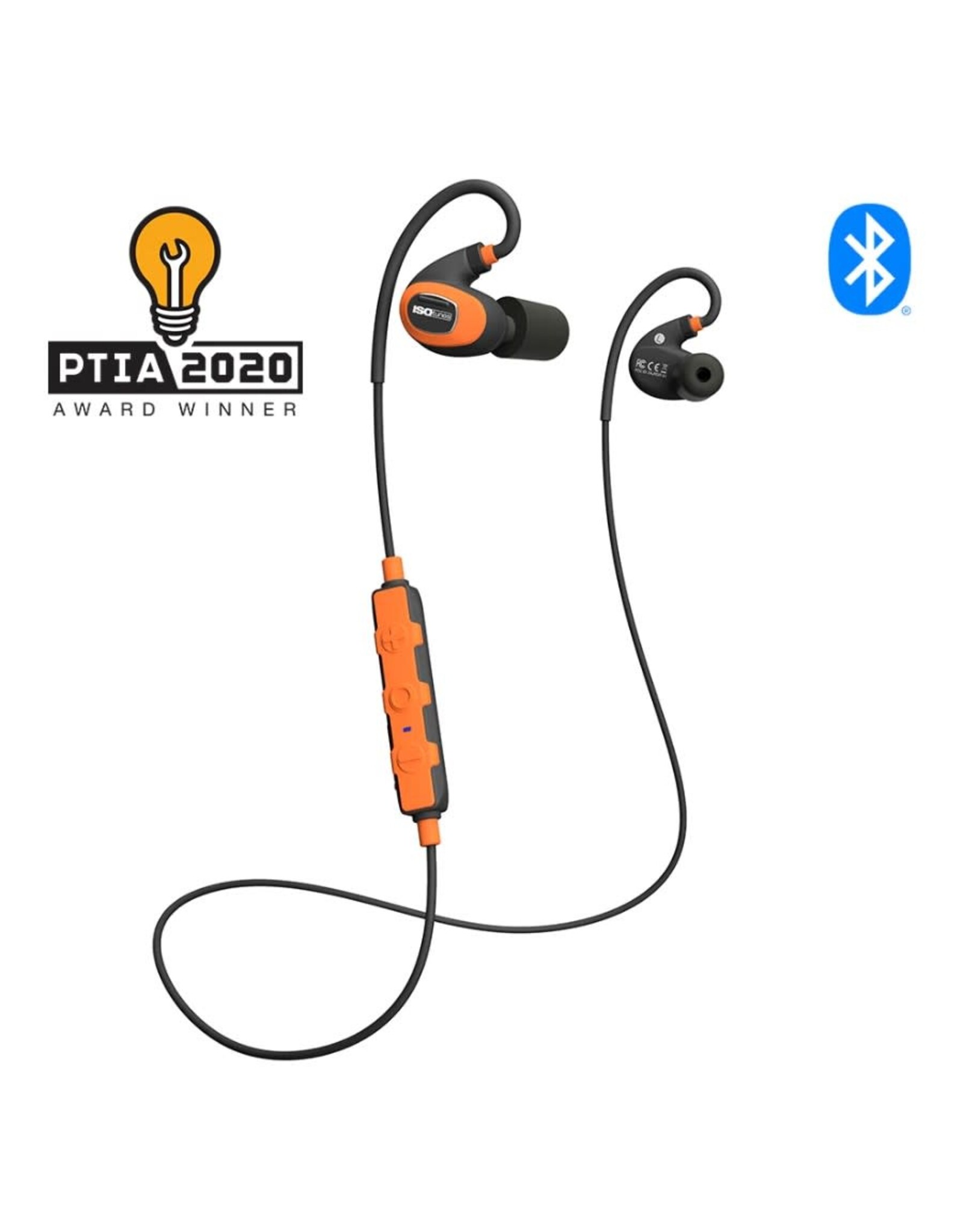 ISOTunes Pro 2.0 Bluetooth Earbuds w/Hook, NRR 27