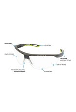 Pyramex TRUFlex Safety Glasses w/H2X Anti-Fog, Clear