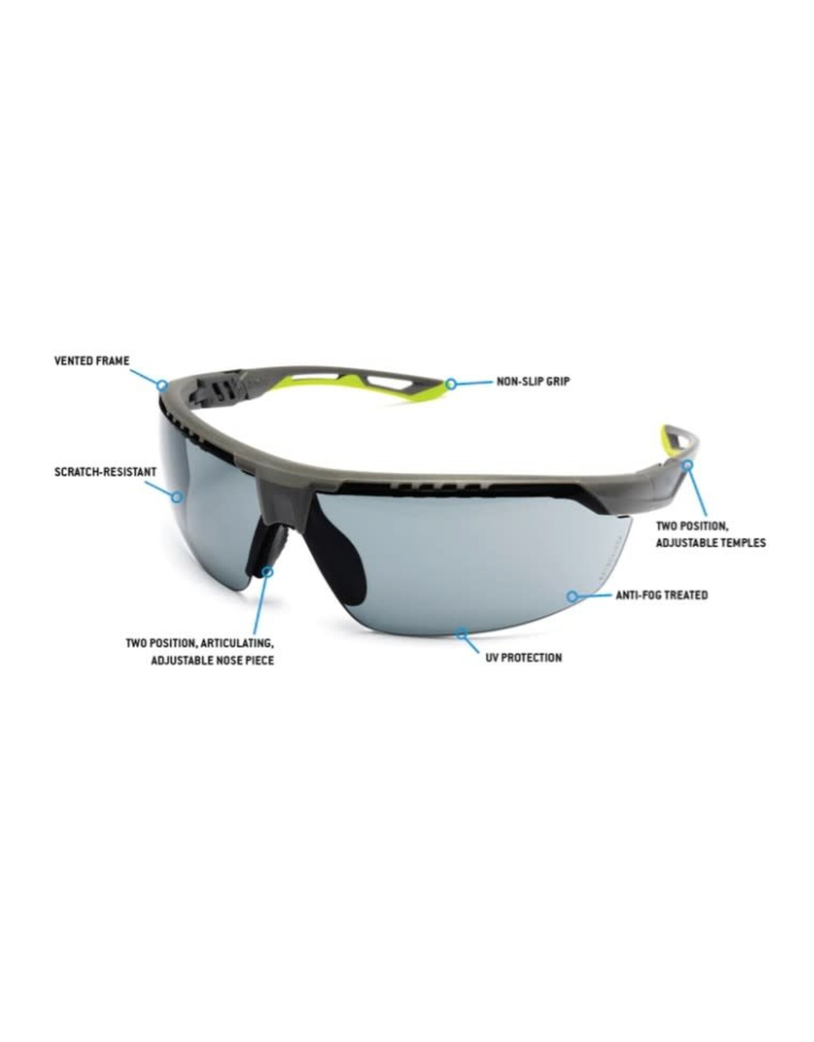 Pyramex TRUFlex Safety Glasses w/H2X Anti-Fog, Tinted