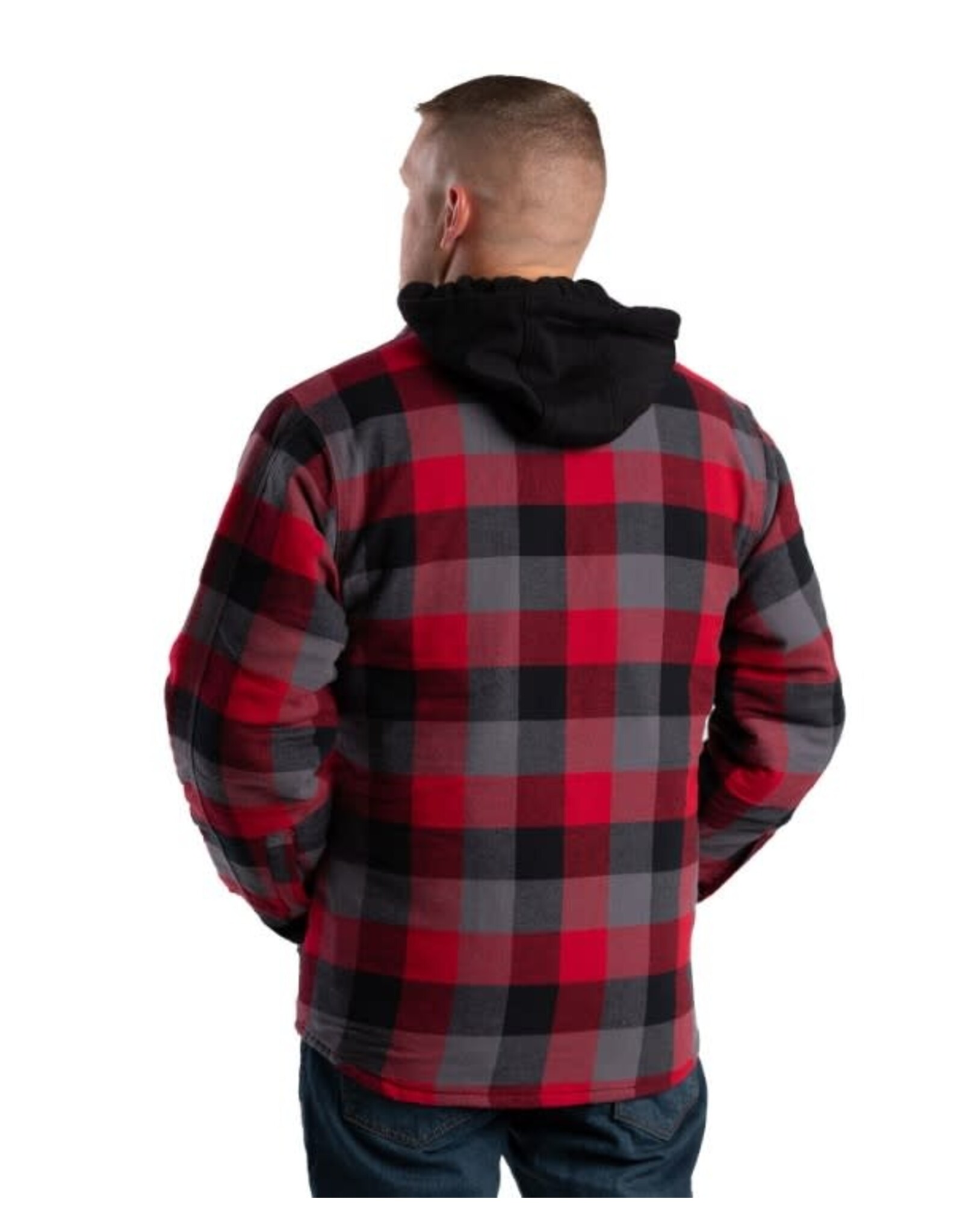 Berne Quilt-Lined Hooded Shirt Jacket