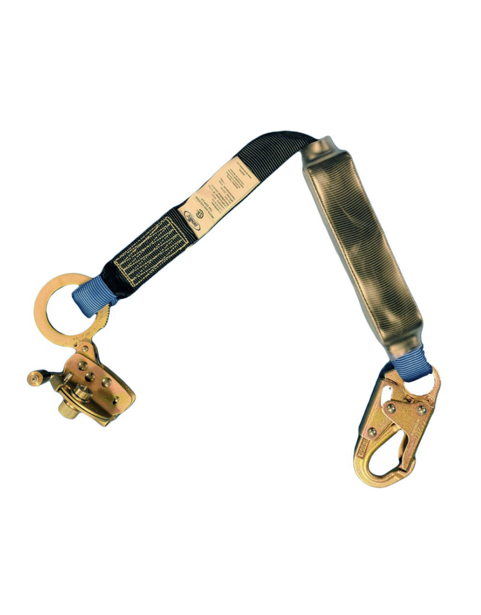 Dentec 5/8" Rope Grab w/2' Shock Pack, Snap Hook (310 lb)