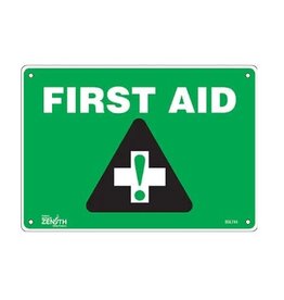 First Aid Sign (Green), 7 x 10, Plastic