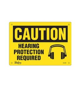 Hearing Protection Required Sign, 7x10, Plastic