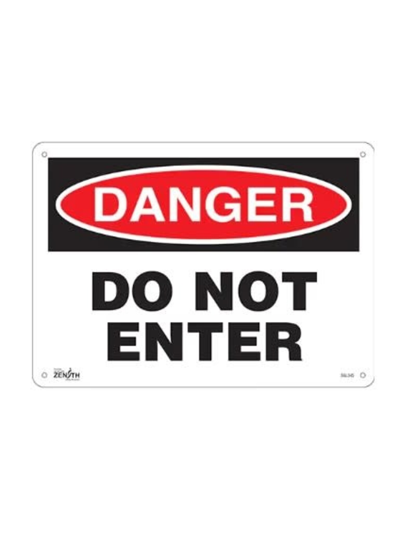 Danger Do Not Enter Sign, 10 x 14, Plastic
