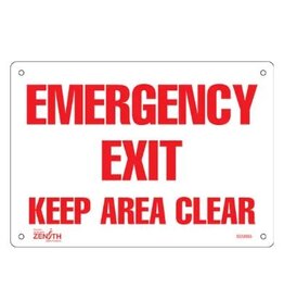 Emergency Exit Sign, 7 x 10 Plastic