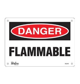 Danger Flammable Sign, 7 x 10 Plastic