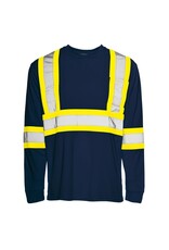 Ground Force High Vis Long Sleeve T's, 4" Stripe