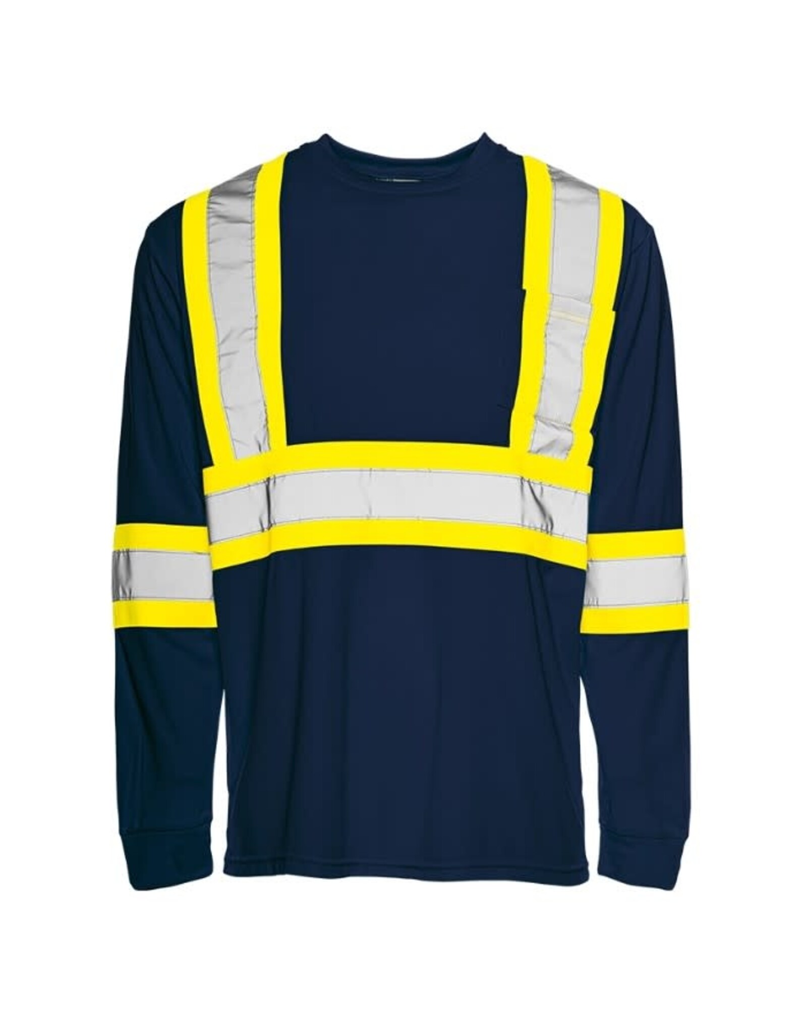 Ground Force High Vis Long Sleeve T's, 4" Stripe