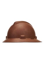 MSA HydroDip Full Brim Hard Hat, Ratchet, Leather, CSA Type I