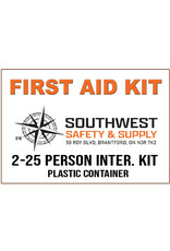 Dentec 2-25 Intermediate CSA Type 3 First Aid Kit, Plastic Case