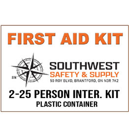 Dentec 2-25 Intermediate CSA Type 3 First Aid Kit, Plastic Case
