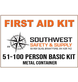 Dentec 51-100 Basic CSA Type 2 First Aid Kit, Metal Case
