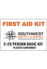 Dentec 2-25 Basic CSA Type 2 First Aid Kit, Plastic Case