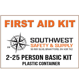 Dentec 2-25 Basic CSA Type 2 First Aid Kit, Plastic Case