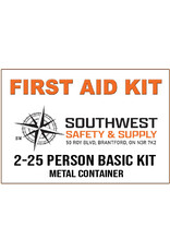 Dentec 2-25 Basic CSA Type 2 First Aid Kit, Metal Case