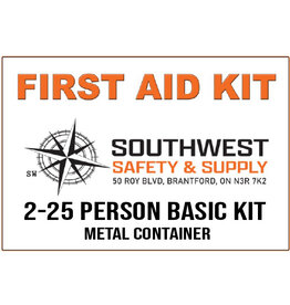 Dentec 2-25 Basic CSA Type 2 First Aid Kit, Metal Case