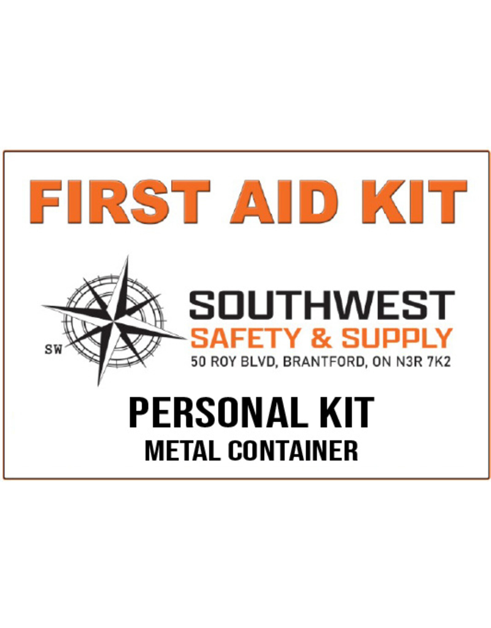 Dentec Truck/Personal CSA Type 1 First Aid Kit, Metal Case
