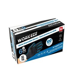 Workeze Nitrile Gloves, 6 Mil, 100/Bx
