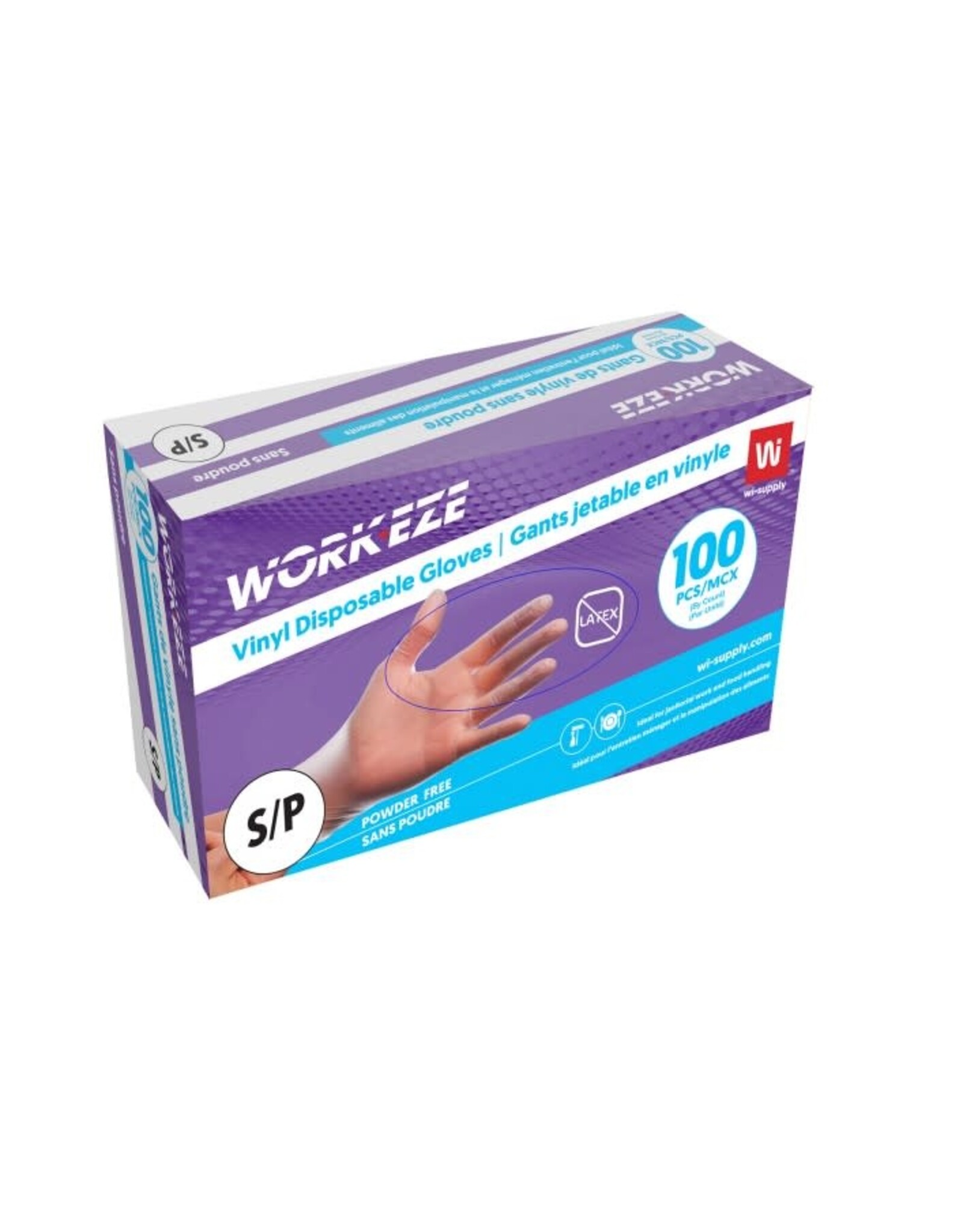 Workeze Vinyl Gloves, 100/Bx