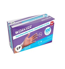 Workeze Vinyl Gloves, 100/Bx