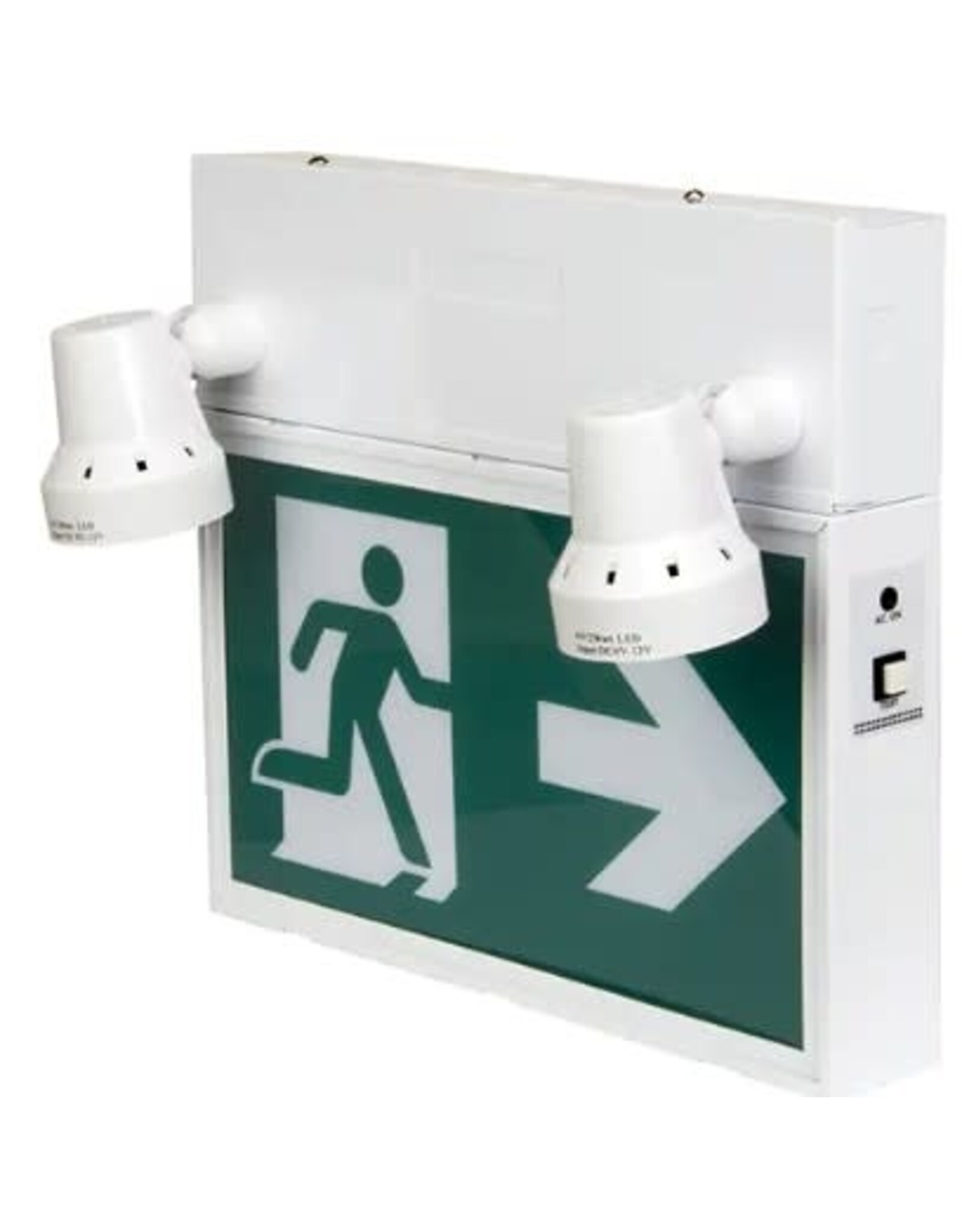 Running Man Sign w/ Security Lights, LED, Battery/Hardwired, Aluminum