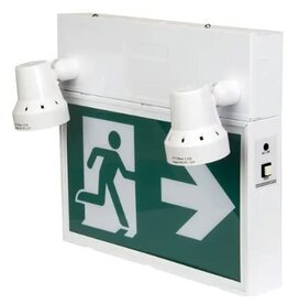 Running Man Sign w/ Security Lights, LED, Battery/Hardwired, Aluminum