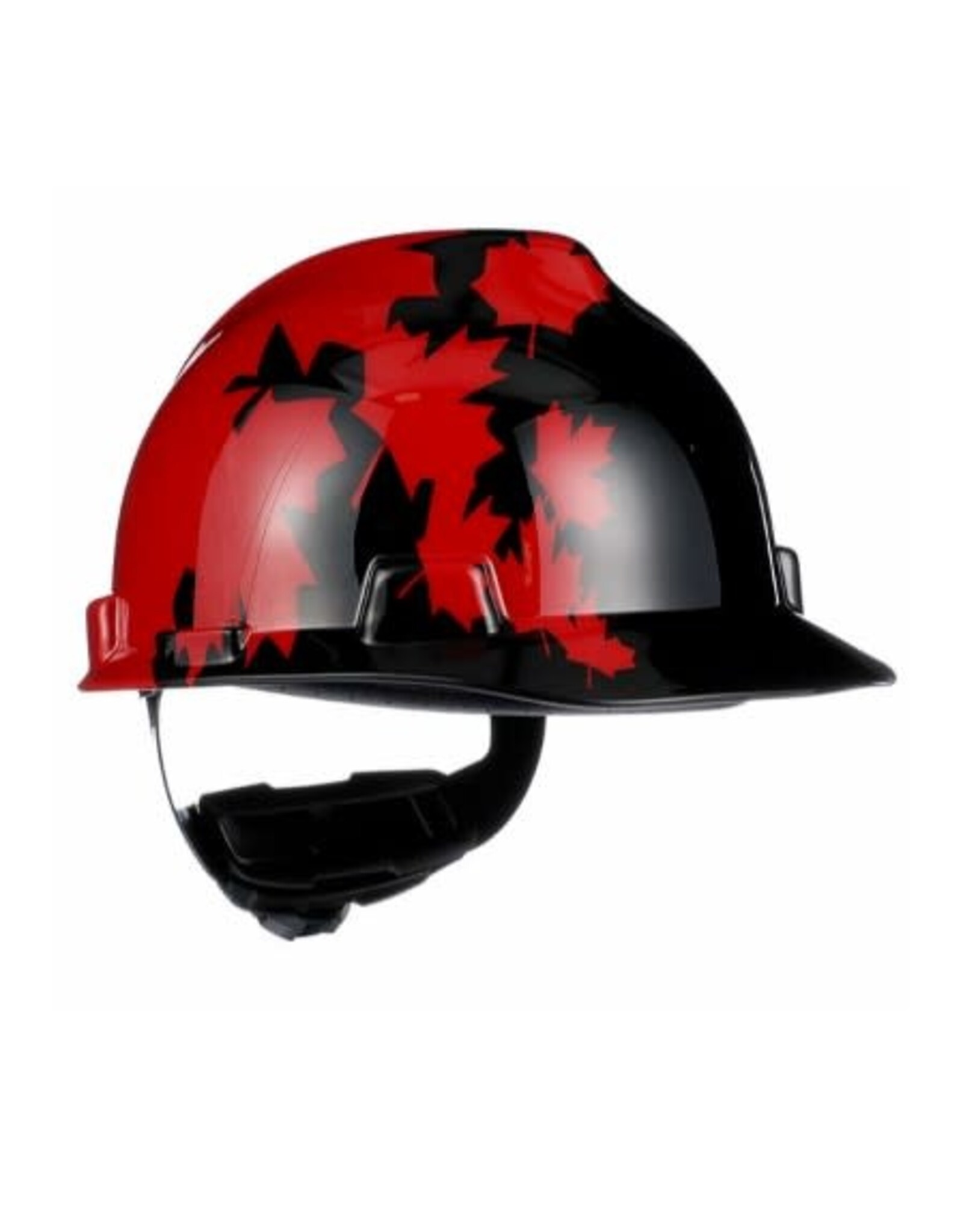 MSA Freedom Hard Hat, Blk/Red Maple Leaves