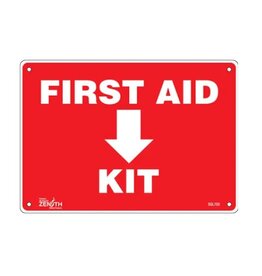 First Aid Sign - 10" X 7" - Plastic/Red