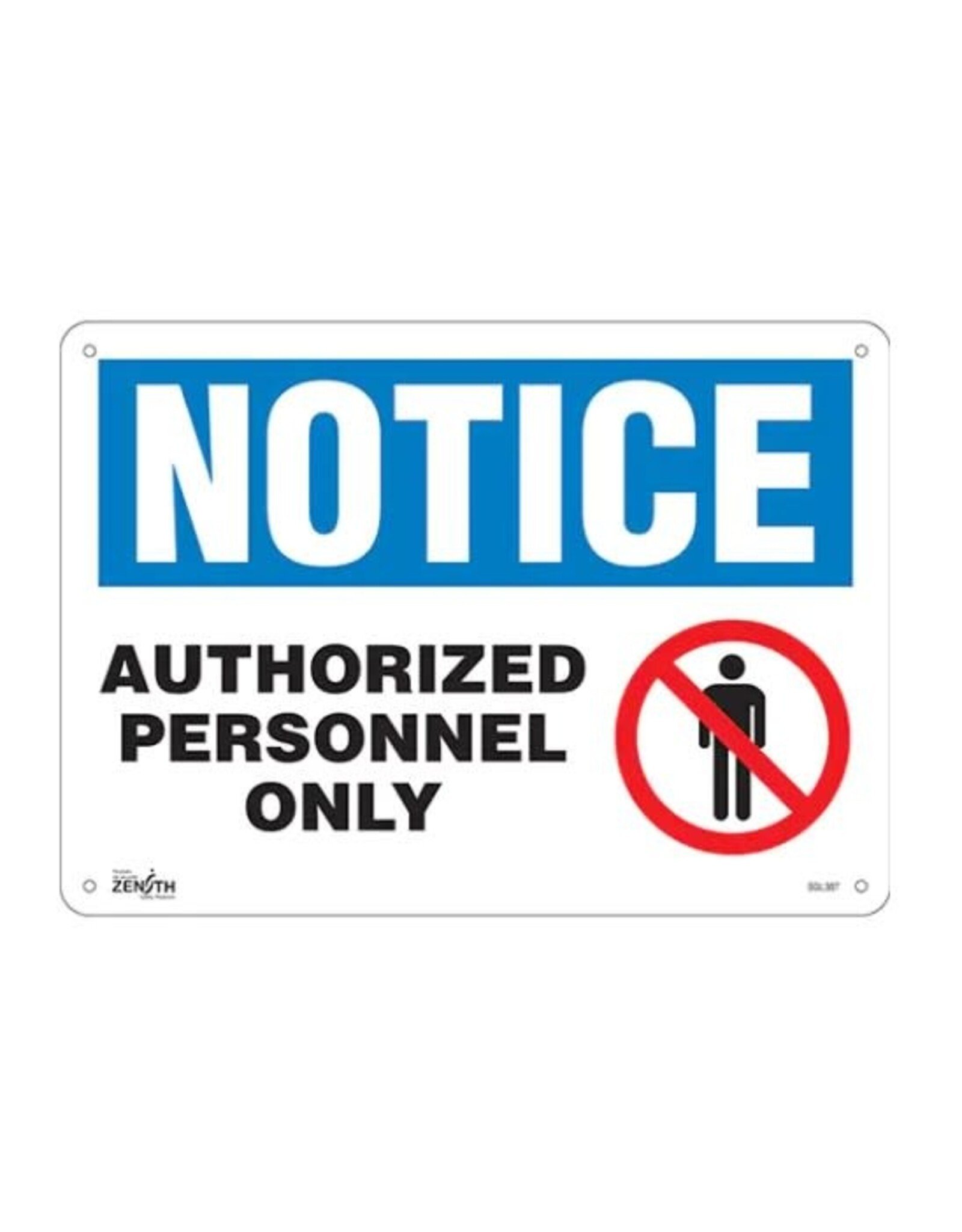 Authorized Personnel Only Sign, 10 x 17 Plastic