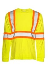 Ground Force Cotton High Vis Long Sleeve T, 4" Tape