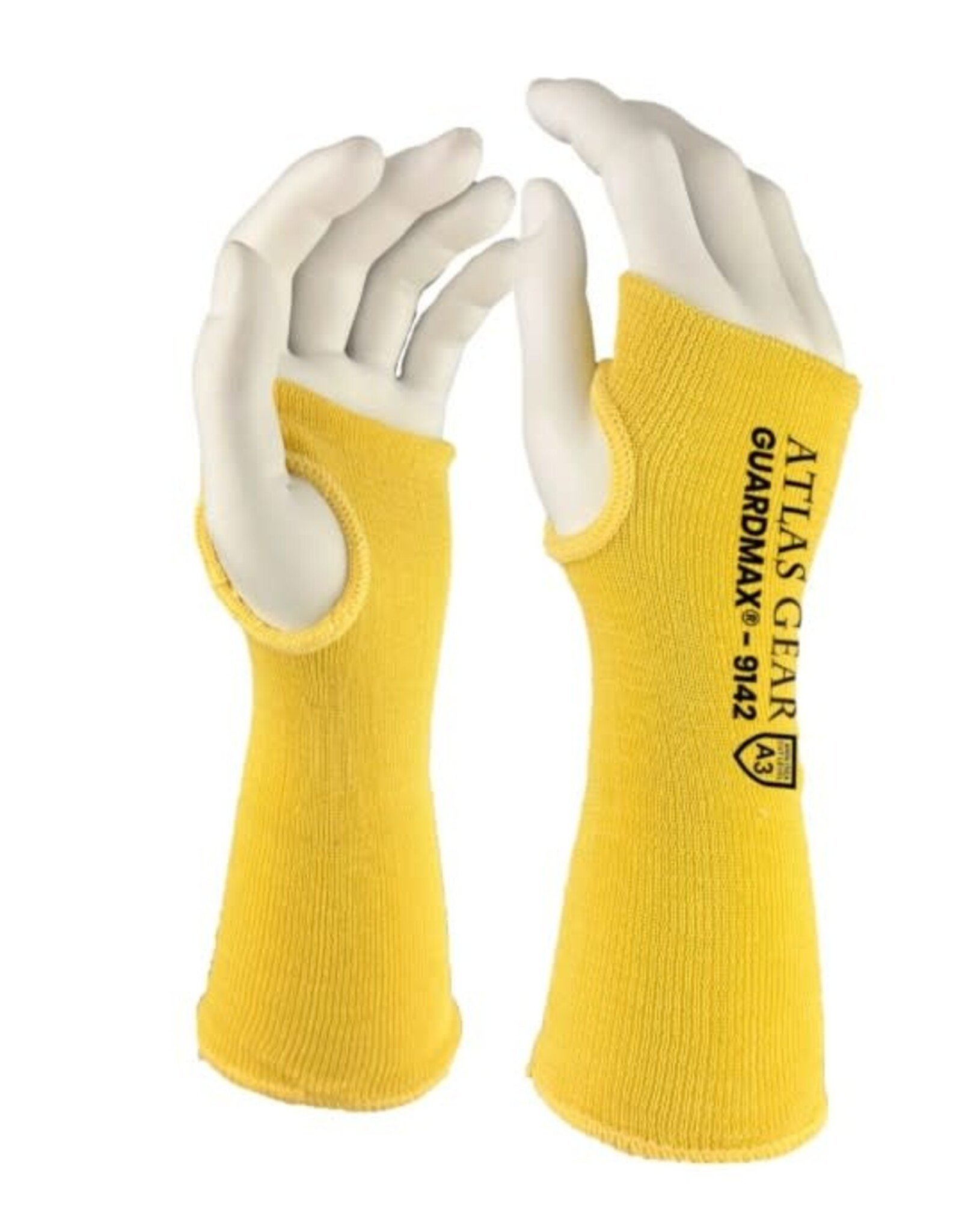 Atlas FR Aramid Guard-Max A3 Cut/Heat Resistant Sleeve, 10" w/Thumb Hole